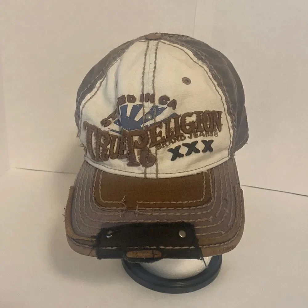 Rare Vintage The Buddah Raising Sun XXX True Religion Distressed Baseball‎ Hat.